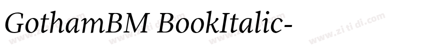 GothamBM BookItalic字体转换